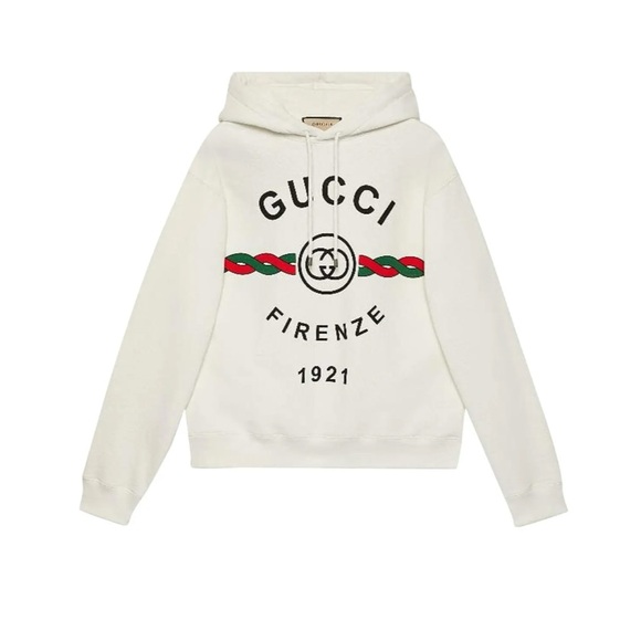 Gucci Other - Gucci FIRENZE 1921 cotton hoodie interlocking G/web stripe size XXXL